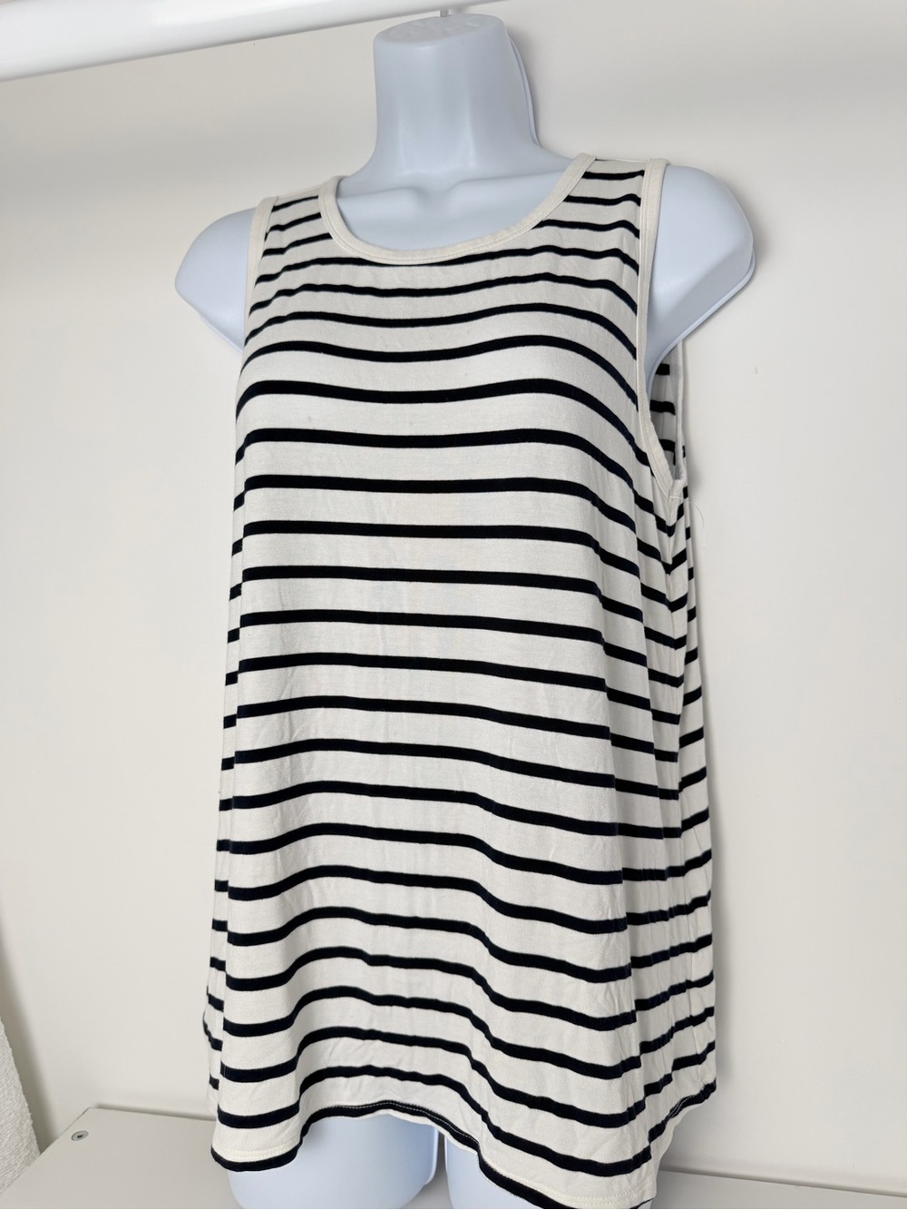 Old Navy Navy and White Striped Tee